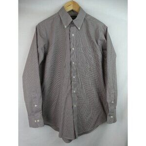 Lauren Ralph Lauren Men's Shirt Purple Plaid 15 1/2 32/33 Non Iron Long Sleeve